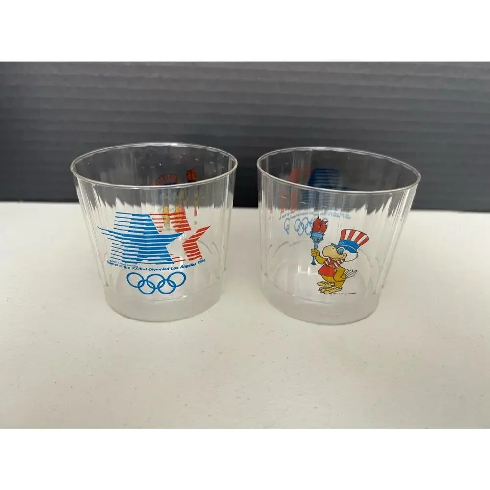1984 OLYMPIC XXXIII PLASTIC Tumblers CUPS LOS ANGELES LA TWO BOXES, 15 CUPS, 9oz